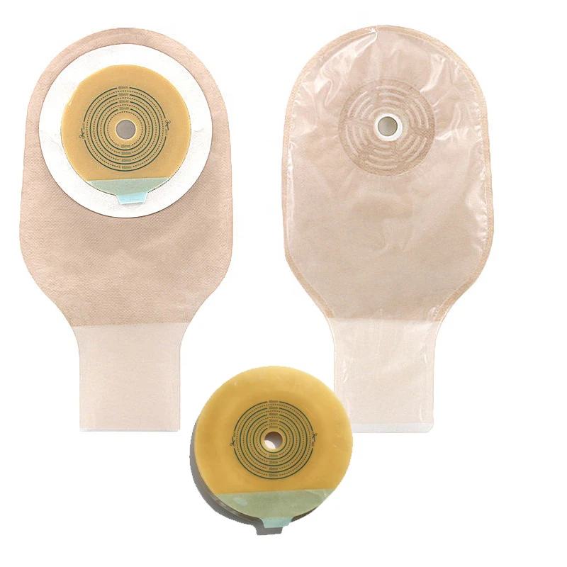 China nonwoven hydrocolloid antiallergic colostomy bag with filter for hospital pharmacy