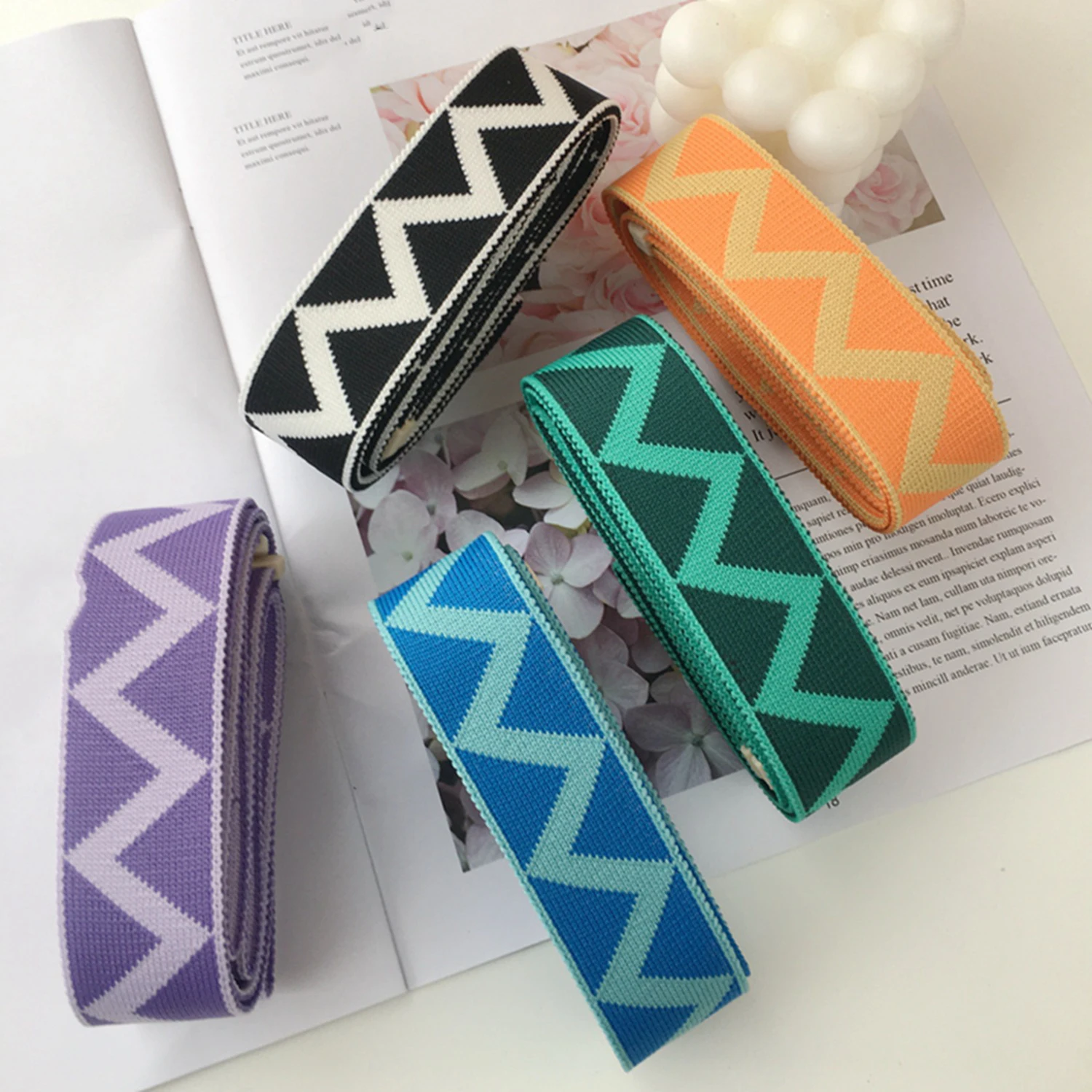 Factory Fashion Landscape Painting Pattern Crochet Handbag Women Wool Shoulder Bag Knitted Tote Bag