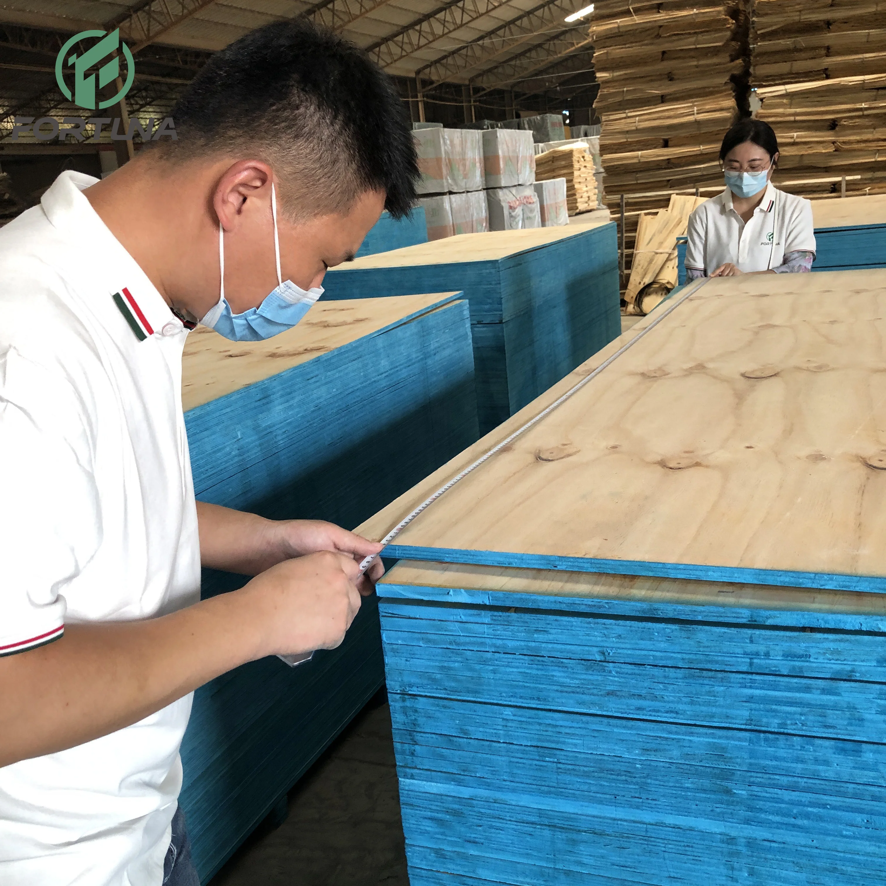 High Quality 2 times HOT Press Interior Sub-Floor Exterior Use Structural Wall Cladding Pine plywood 18mm