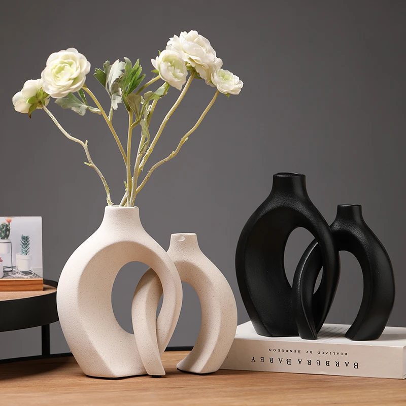 Производитель, оптовая продажа, керамическая ваза для бутонов, креативная Современная ваза, Керамическая Настольная Ваза, Декор