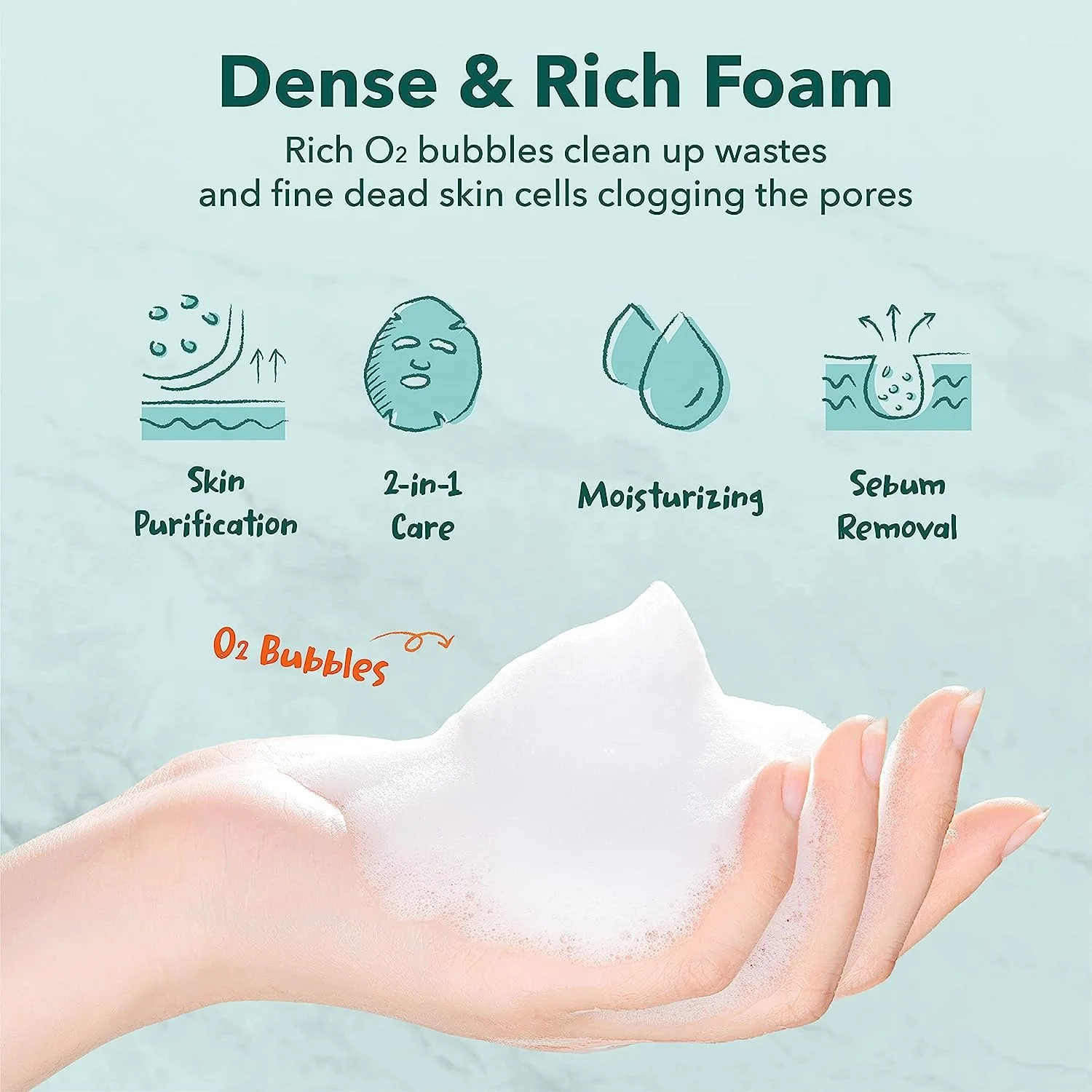 Organic Green Tea Extract Cleansing Active Oxygen Bubble Spa Mask Korean Bubble Mask Exfoliating Cleansing Face Mask