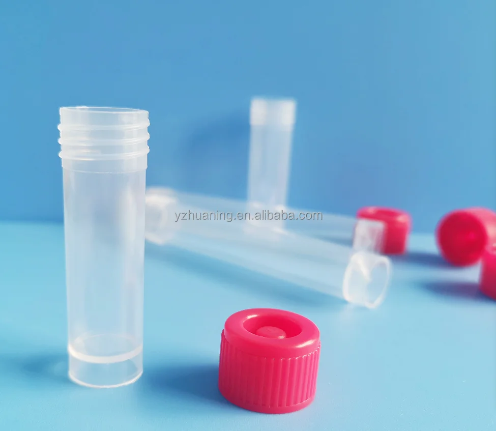 Transport  Sample Vacuum Blood Collection Serum Transparent Tubes Clear Plastic Test Seal Tube