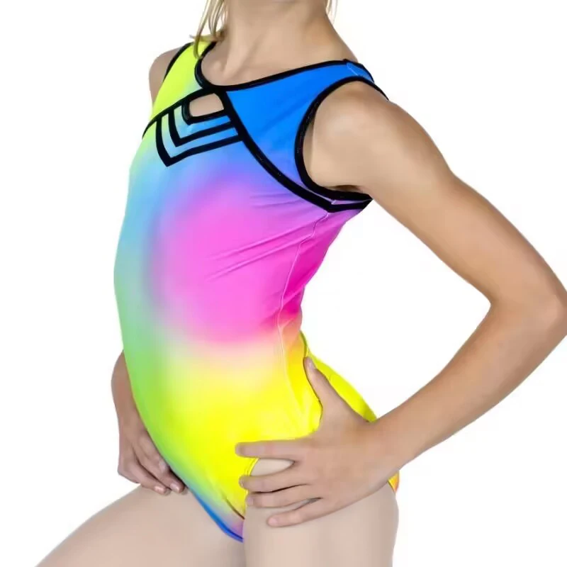 Sleeveless Gymnastics Leotard and Unitard for Girls Custom Competition Girls Rhythmic Gymnastics Leotards