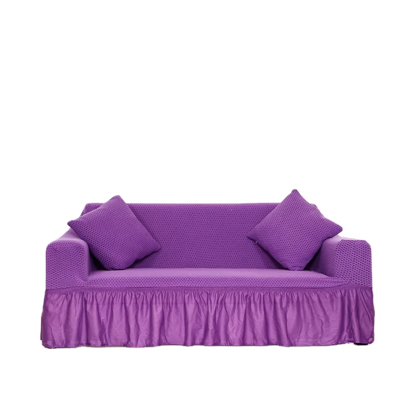 
Easy fitted sofa couch cover universal high stretch durable furniture protector sofa slipcover with skirt 