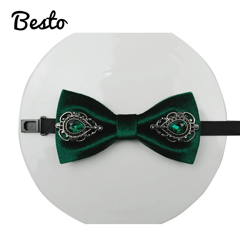 Галстук-бабочка со стразами для мужчин, тканевый галстук-бабочка ручной работы для женщин, галстук-бабочка со стразами для свадьбы