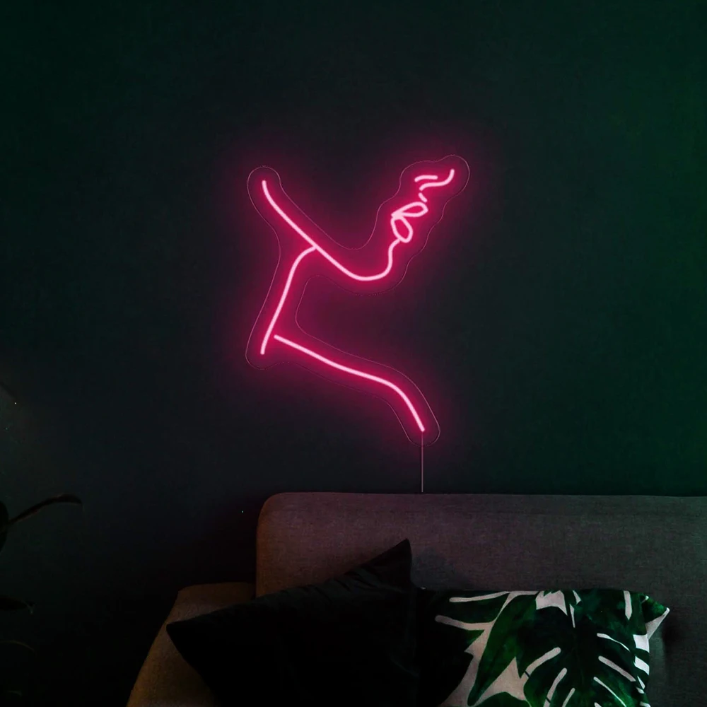 RGB wall mounted neon strip acrylic IP65 waterproof led custom body neon sign indoor