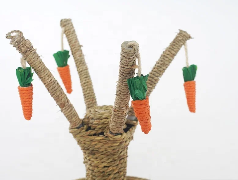 Cat Scratcher Tree Sisal Fabric Pet Cat Climbing Frame DIY Interactive Training Toys Pet Scratching Climbing Tree with Carrots