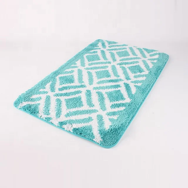 Hot sale Bath Rug Set Bathroom Geometric Microfiber Bath Mat Water Absorbent Bathroom Rug Shower Rugs