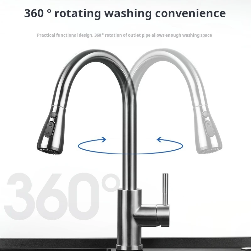 kitchen faucet stainless steel 304 water tap modern kichen kitchen taps brass pull out sprayer kitchen mixer sink faucets