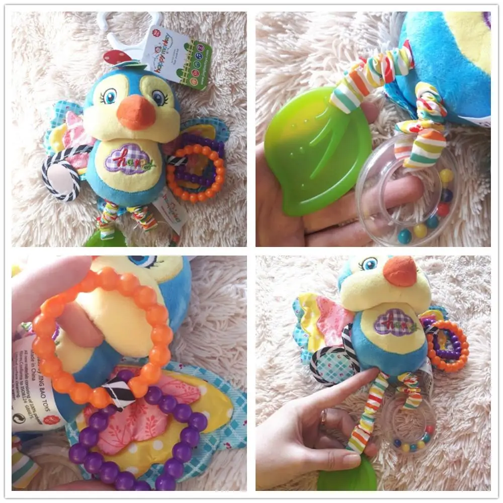 
Baby Rattles Toys Stroller Hanging Soft Toy Cute Animal Doll Baby Crib Bed Hanging Bells Toys Elephant Rabbit 