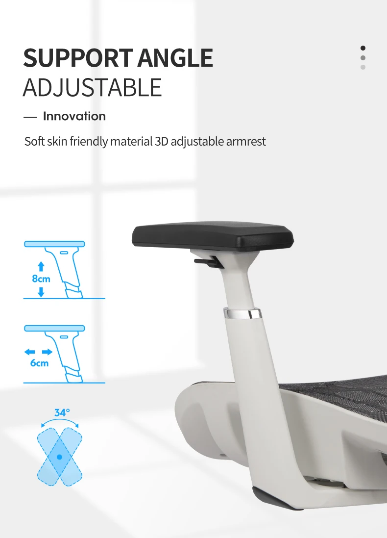 Chaise De Bureau Ergonomic Office Chair With 4 Locking Bifma Test Class 4 Gaslift Nylon Mesh Back Chair