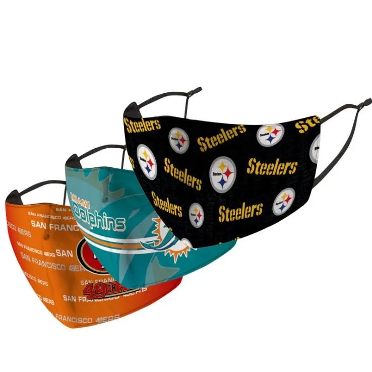 factory custom League football team logo facemask fashion washable cheaper nfl sports team facemask