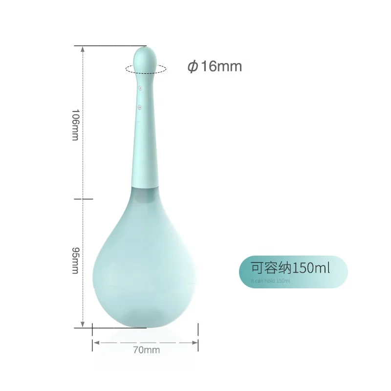 Medical Silicone Enema Masturbation Deep Cleaning Container Anal Douche Bulb Vagina Cleaner Health Hygiene Tool