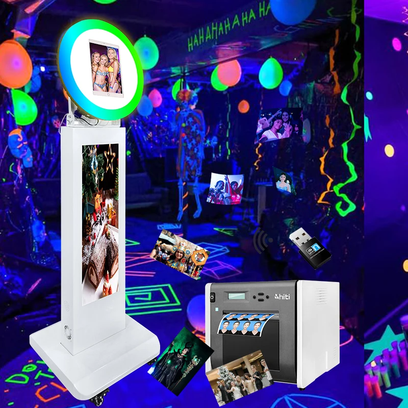 High Resolution Selfie Photo Booth  For 12.9' Pro Stand With 1080P LCD Display Stand Build In Inner Speaker WIFI Available