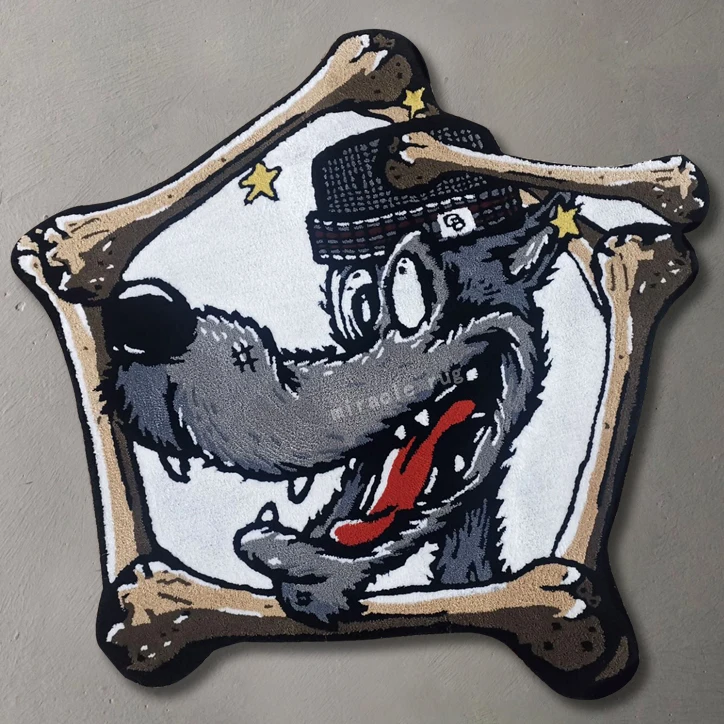 Custom Iranian Travel Animal tufted Outdoor Carpets Large Rugs Handmade Kids Favorite Play Floor Mat