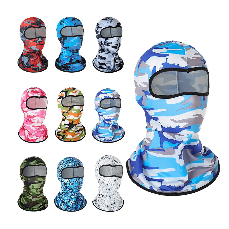 Summer Outdoor Sports Ice Silk Sunscreen Mask Bicycle Motorcycle Wind and Dust Proof Mask Cover Head Riding Head Cover