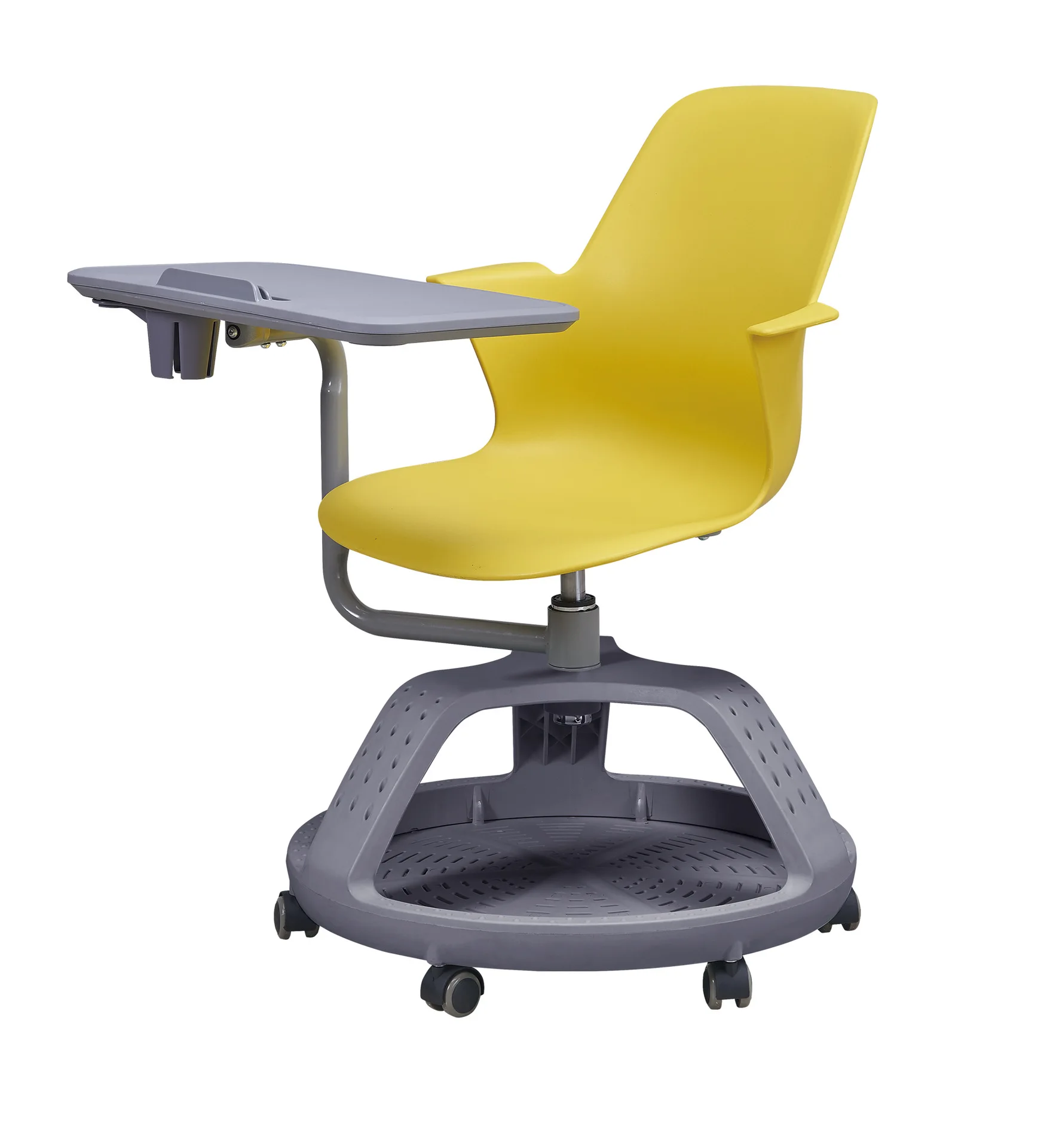 Factory Student Desk School Furniture College Modern Classroom Furniture Conference Training Chair with Writing Pad Tablet
