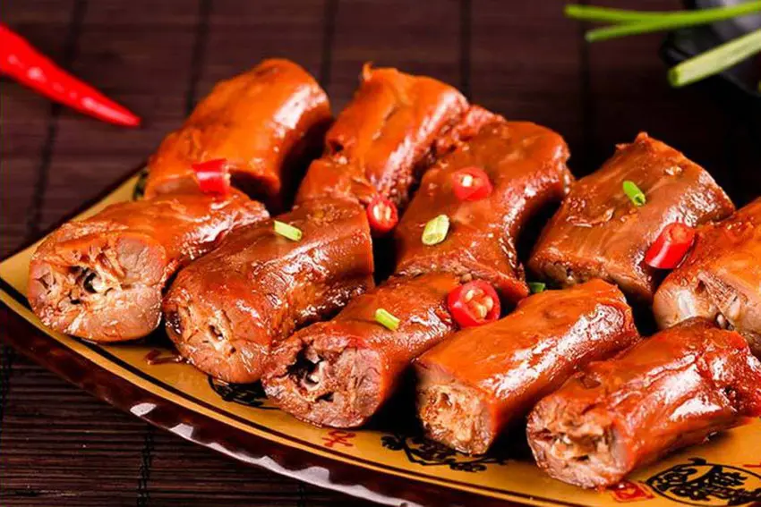 Экспортированная закуска из утиного мяса репертированная Шея жареной утки с пряным и
