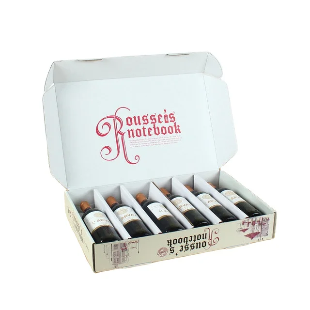 Wine Bottle Packaging 6 Bottle Wine Box Shipping Mail Wine Corrugated Box YS Box Maker