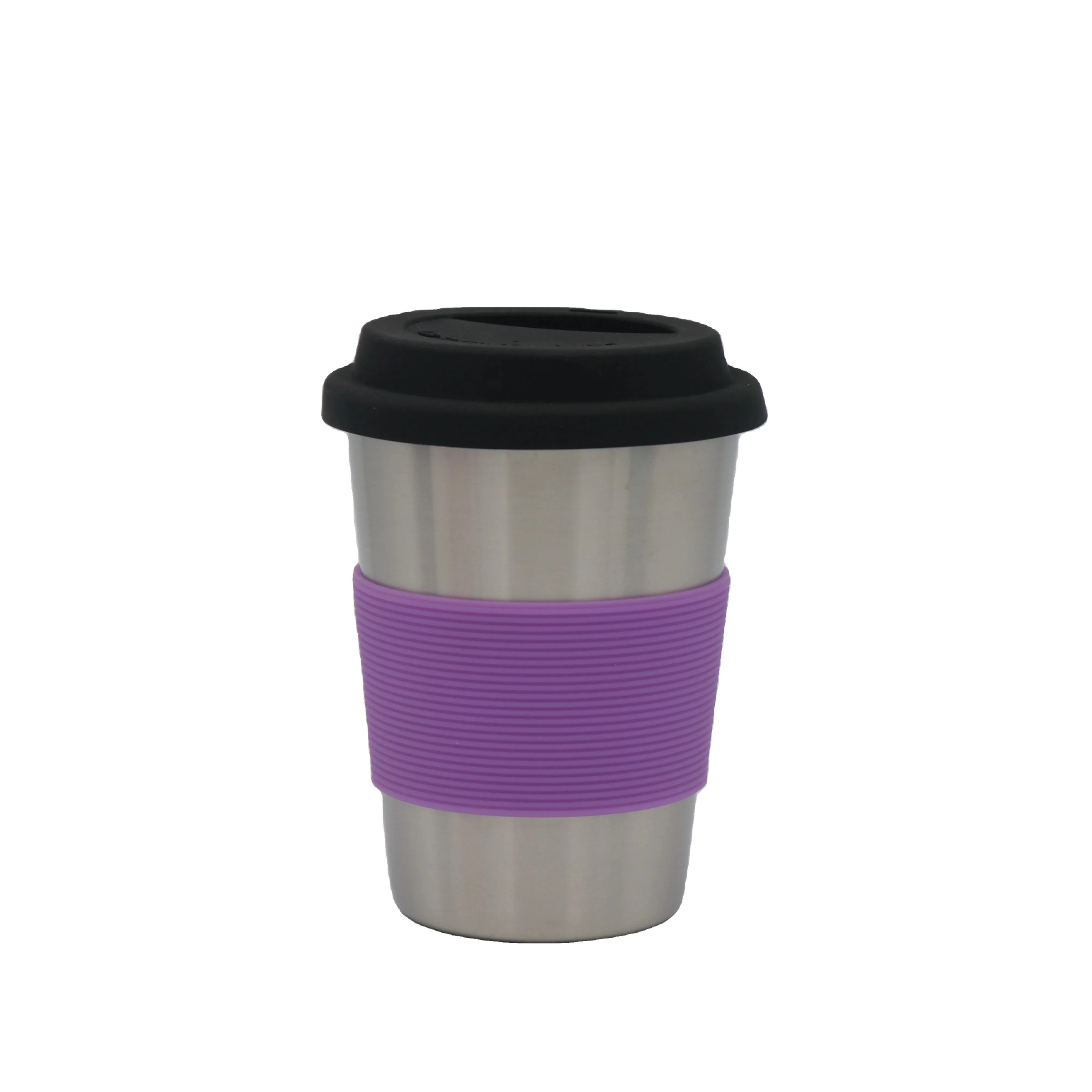 Hot Product 500 ml Stainless Steel Cup With Silicone Grip And Silicone Lid Coffee Mug