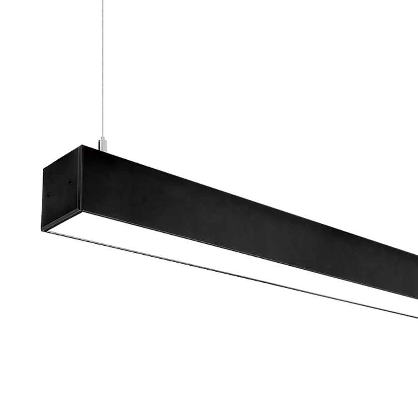 aluminum frame diy 18w 36w 40w 1200mm anti-glare dimmable suspended led office linear light