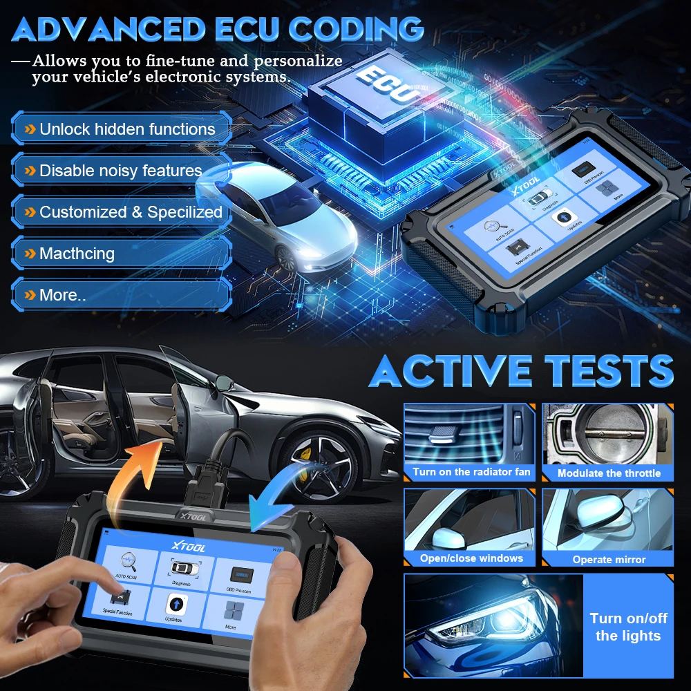 XTOOL IP500-TLS Diagnostic Tools for Toyota/for Lexus/for Scion 19+ Services Built-in CAN FD Bi-Directional OBD2 Car Scanner