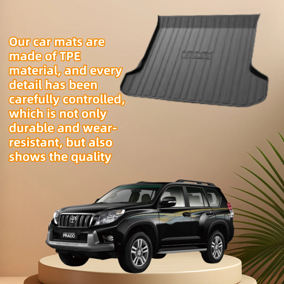 Подходит для TOYOTA PRADO 2010-2017 Задняя накладка с защитой от любых погодных условий