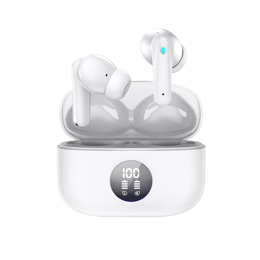 2023 Mobile phone accessories Factory price Wireless ANC Function P91Pro BT 5.0  Version  Sport Earbuds Earphone with  LED  Display Earbud & In-Ear Headphones
