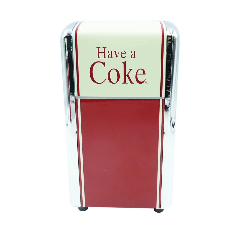 Настольный держатель для салфеток Co Ca Cola коробка высокий диспенсер металлический жестяной кухни ресторана рекламный