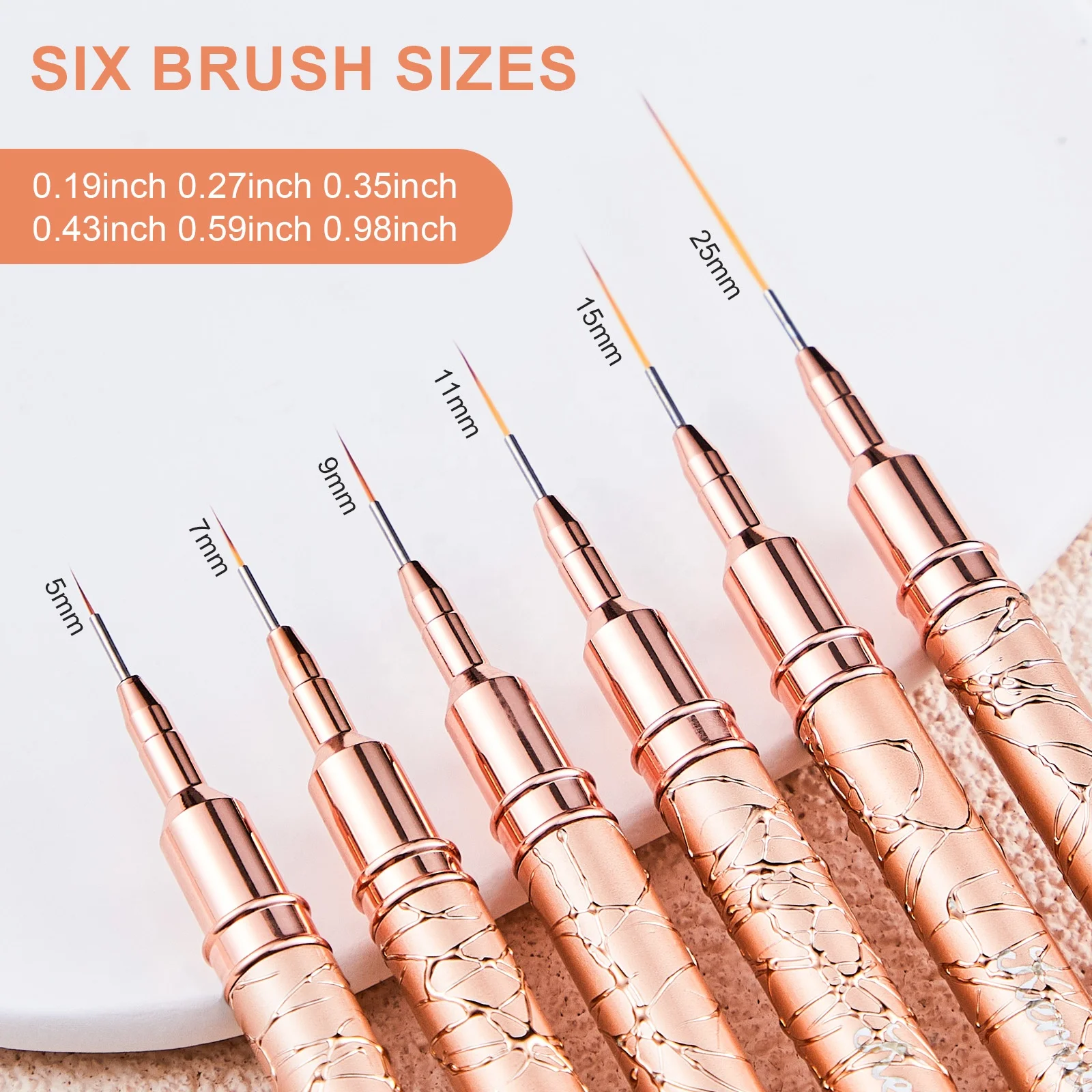 Factory Supplies Private Label OEM Service Nail Tools Embossment Gold Nail Art Liner Paint Pen Phototherapy Gel Brush Pen