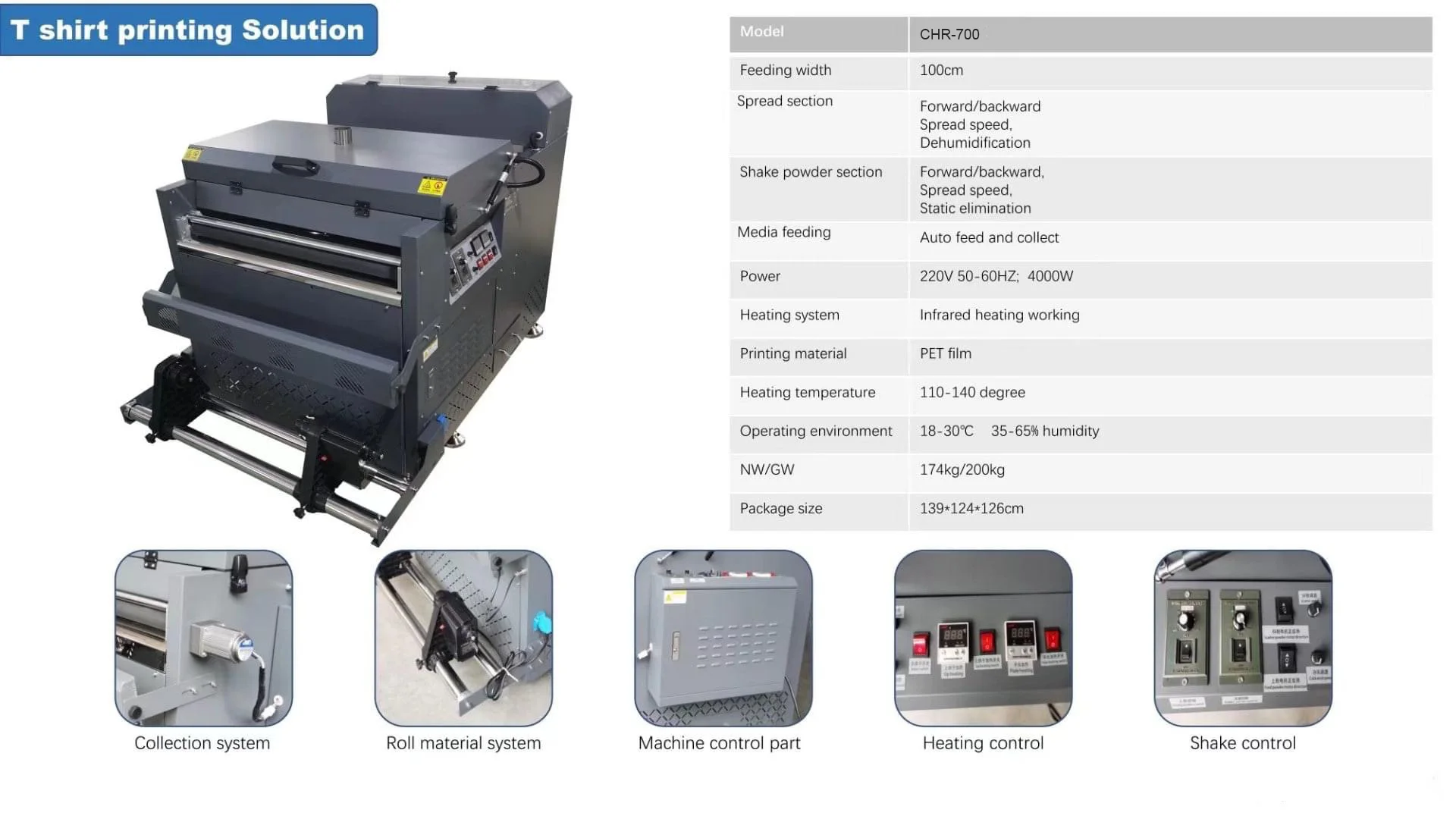 Factory Supply Good Price A3 60cm Direct to Film DTF Printing Machine DTF Printer For T-shirts