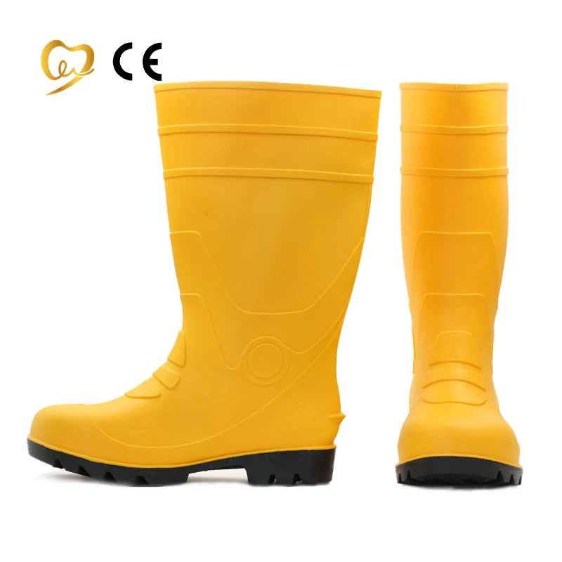 Fashionable OEM Factory Direct Abrasion Resistance PVC Wellington Working Gumboots for Adults