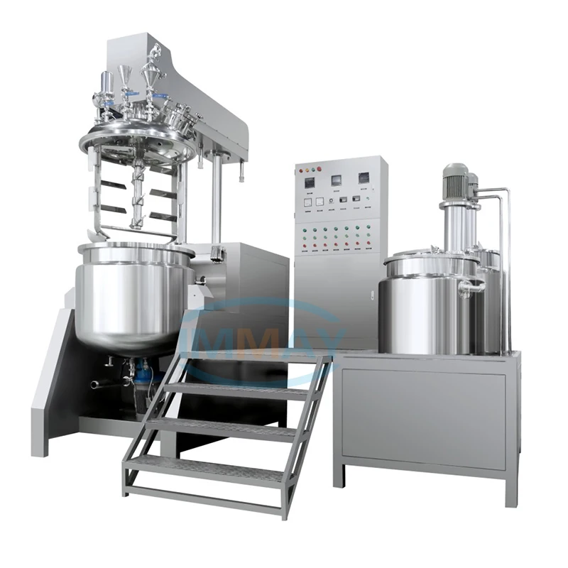 Hot sale industrial 100L 200L 300L hydraulic lifting vacuum emulsifier emulsifying mixer cosmetic mixing equipment
