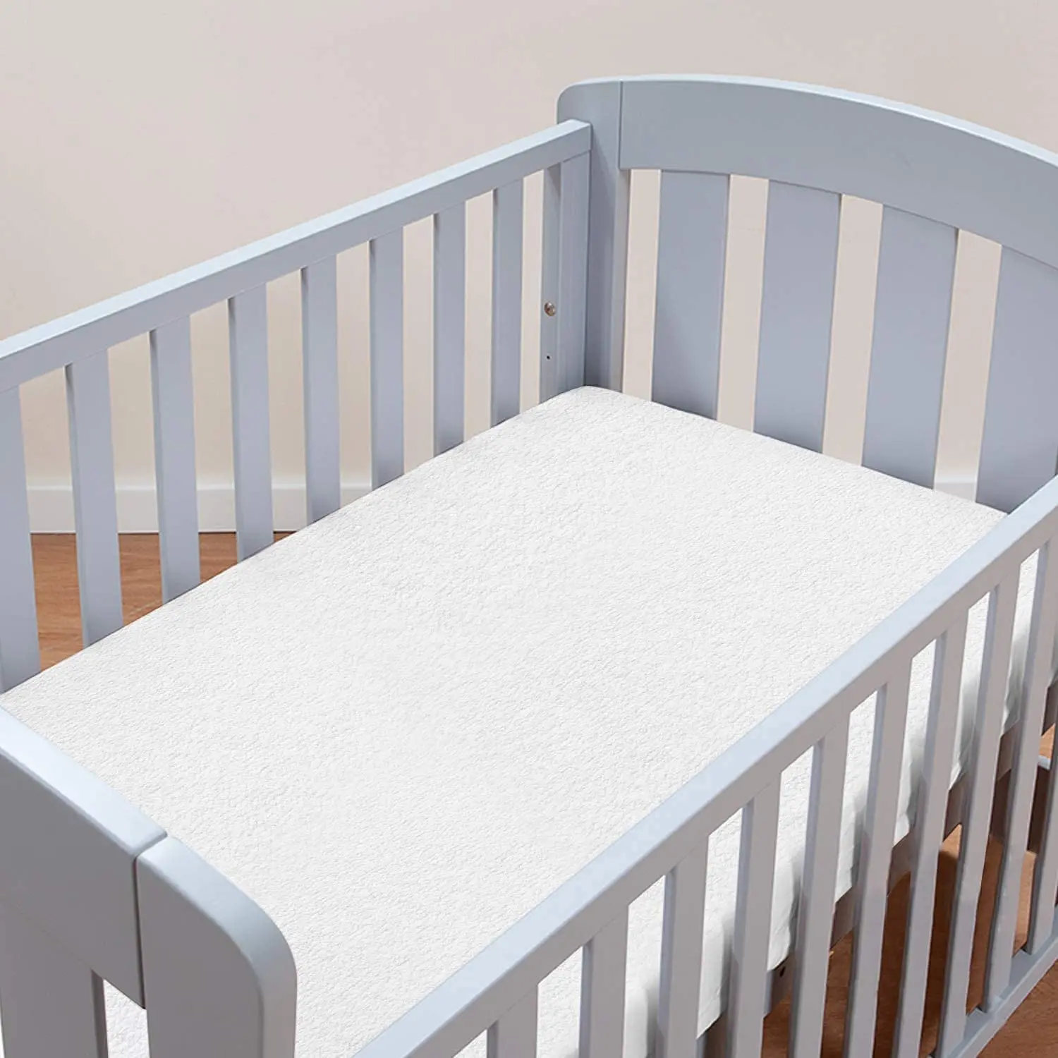 Ultra Soft Cotton Terry Surface Single Bed 6-Side Waterproof Baby Crib Mattress Encasement Protector