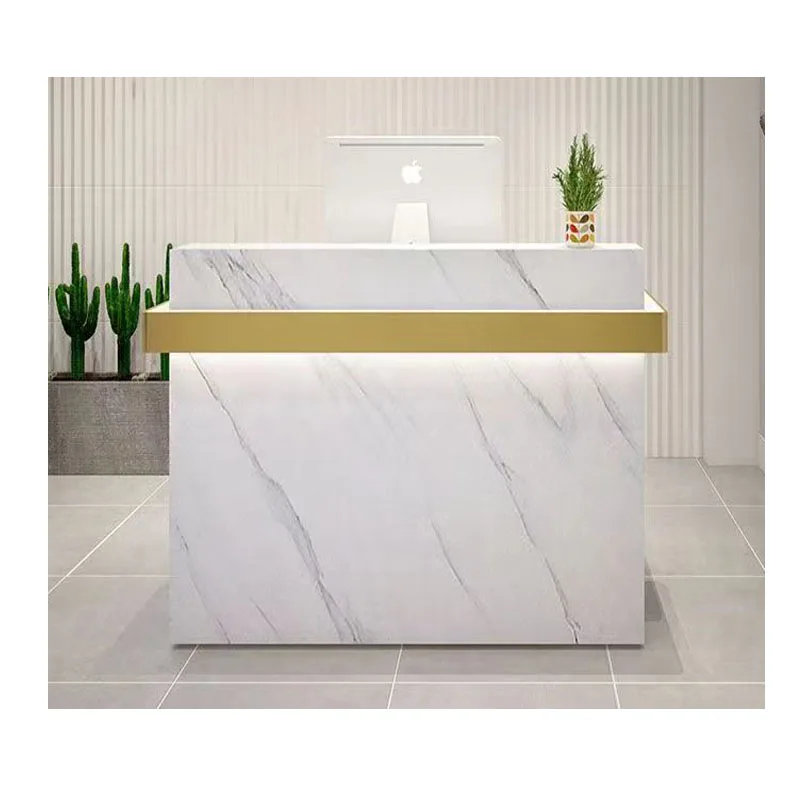 mini l shape office reception desk beauty salon white gold reception desk white modern
