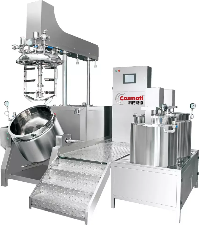 COSMATI vacuum emulsifying mixer 1000L vacuum emulsifying multiple mixer sunscreen
