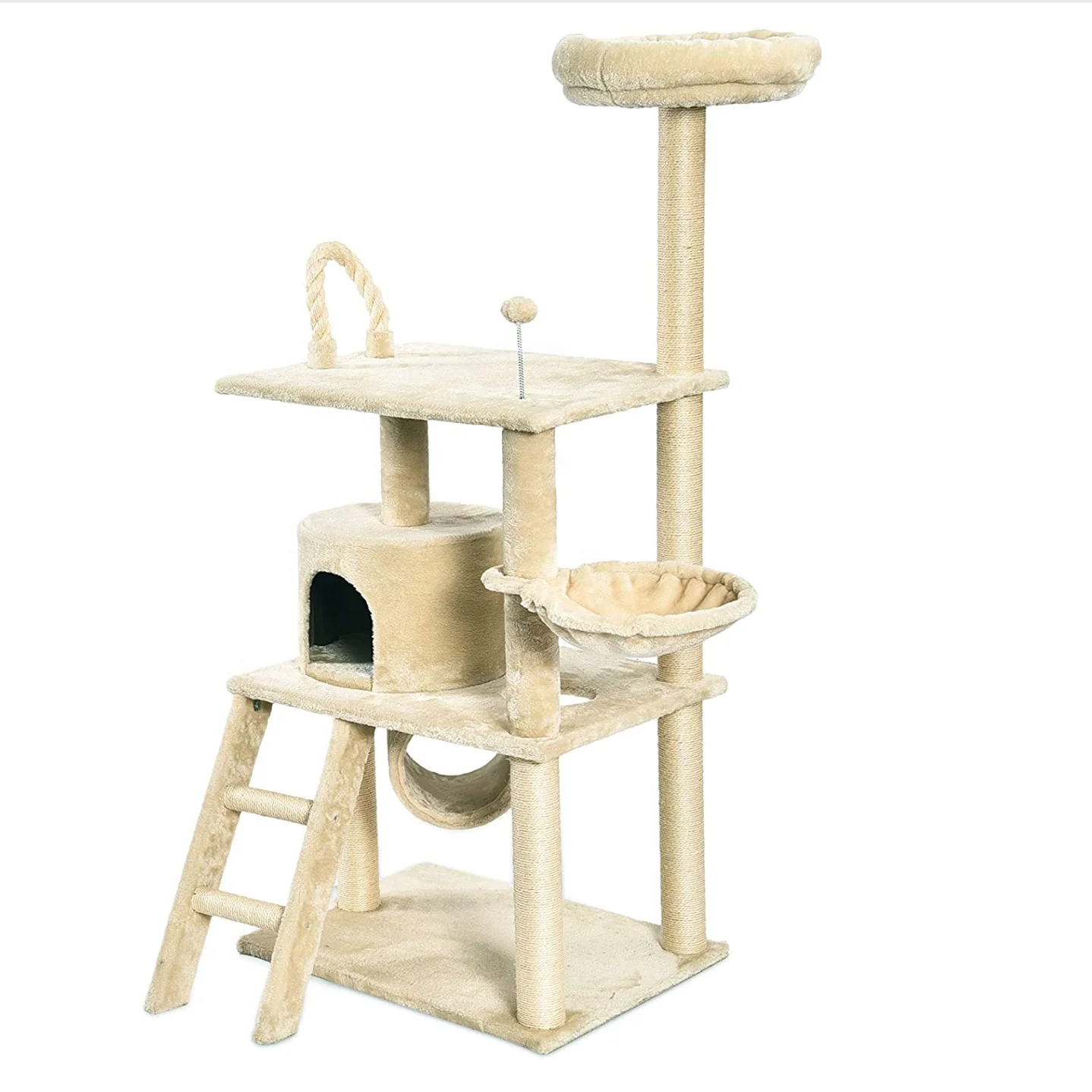 
Cat Scratching Lounge Modern Condo Post Sisal Toy Tree Luxury Pet Furniture 
