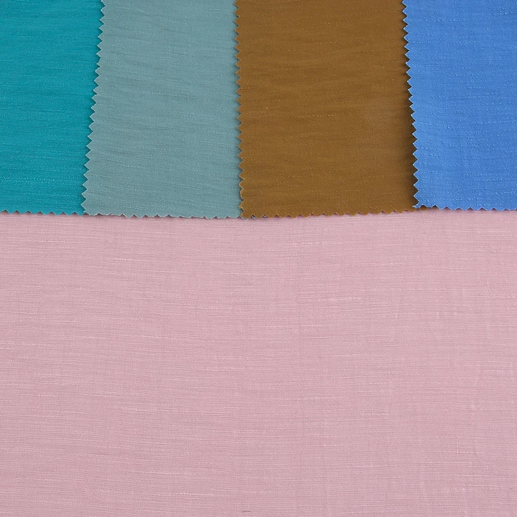 Manufacturer hot sale woven stretch fabric 85%Polyester 15%Nylon Like linen twill fabric for garments