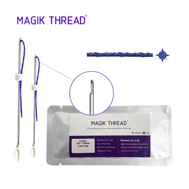  Magik Thread cog 3d 4d 19g 100 мм зазубрина fio nose pdo i силуэт нить лифтинг лица