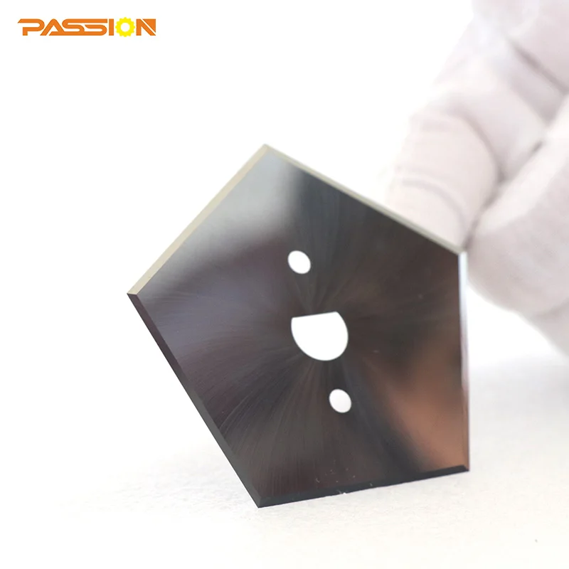 passion OEM/ODM hoja de corte carbide steel pentagonal tungsten blade knife for fiber cutting