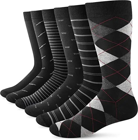 mens dress socks & hosiery personalized classic Business crew happy design colored Casual  cozy sock custom logo crew for men