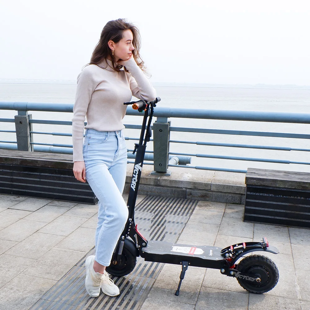 China Wholesale Hot Selling Two Wheel Off Road Fat Tire Electric Scooter 52V 2400W Mobility Foldable E scooters  EU Warehouse