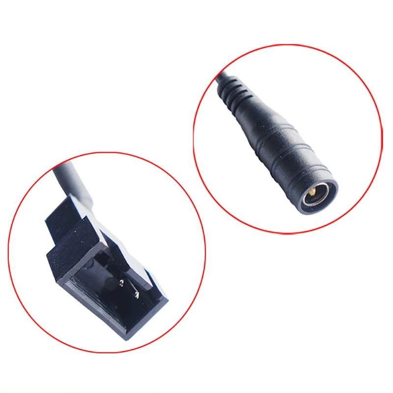 Wholesales Custom 0.3/0.5mm Durable DC 5521 Female Jack To 3pin 4pin Male Power Adapter Cable For Computer PC Fan