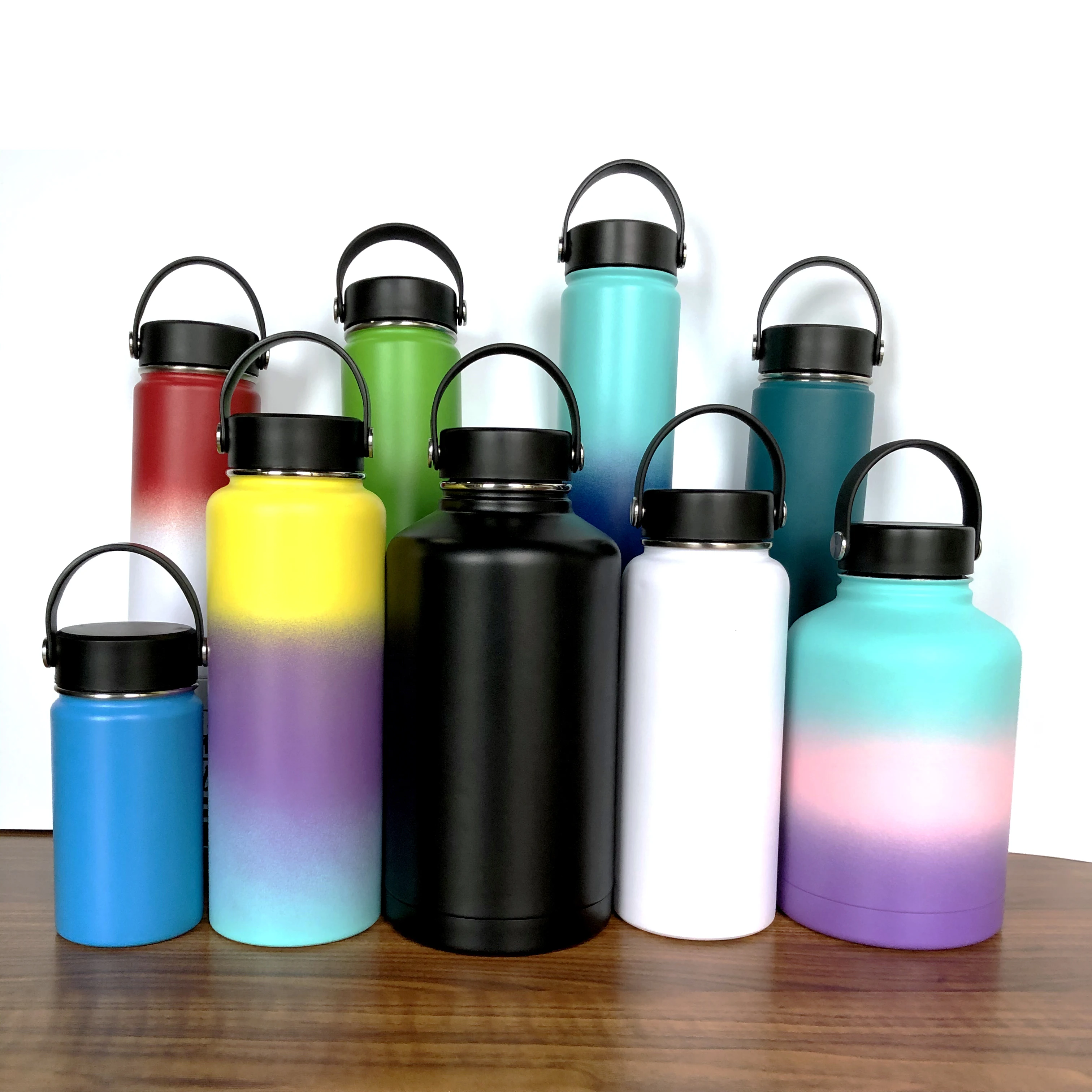 Wholesale 32oz 40 oz Hydrate Water Bottle 12oz 16oz 18oz 25oz 1.0L  Stainless Steel Vaccum Flask