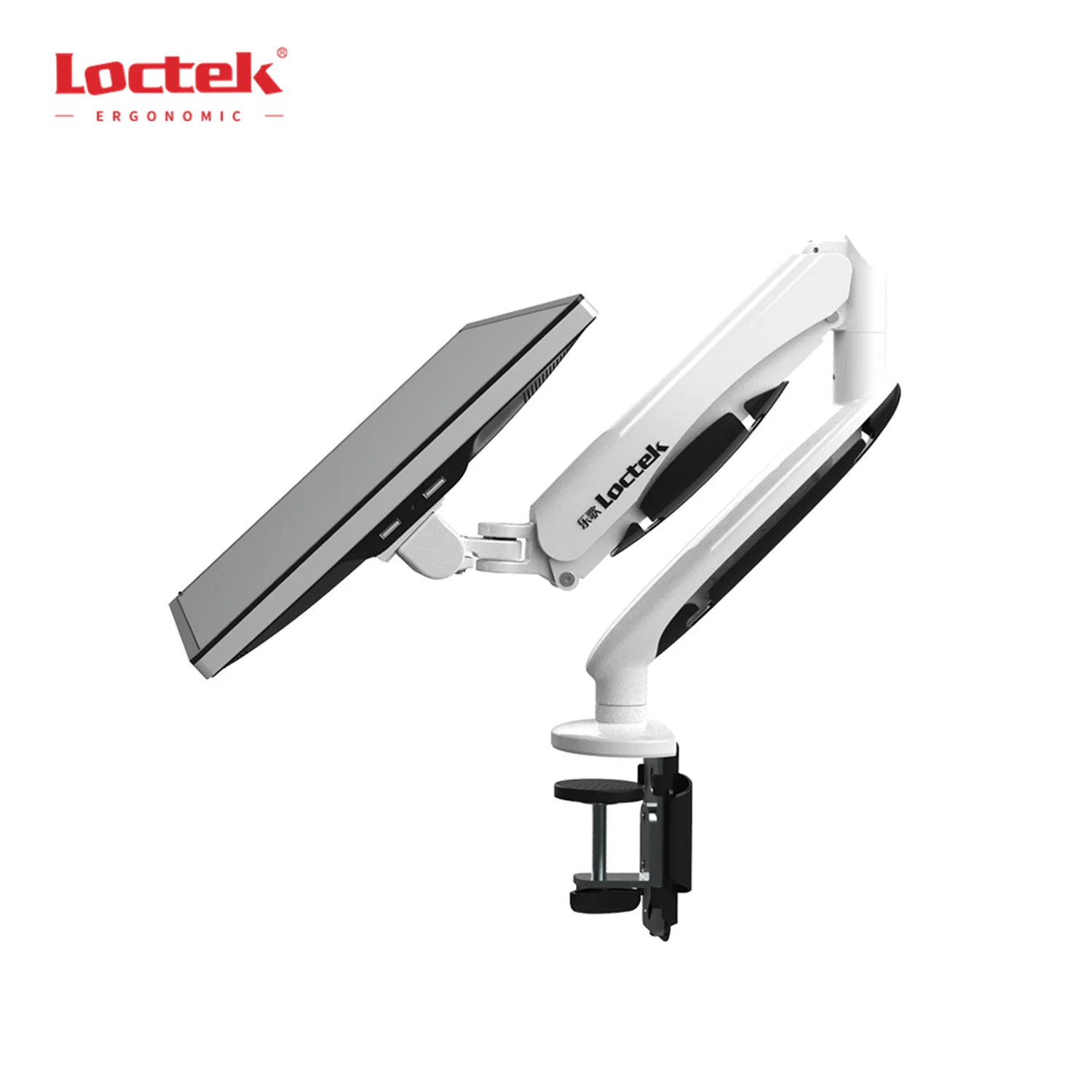 Регулируемая подставка для монитора Loctek DLB831, быстросъемная пластина VESA с одной газовой пружиной, для большого монитора 32 дюйма