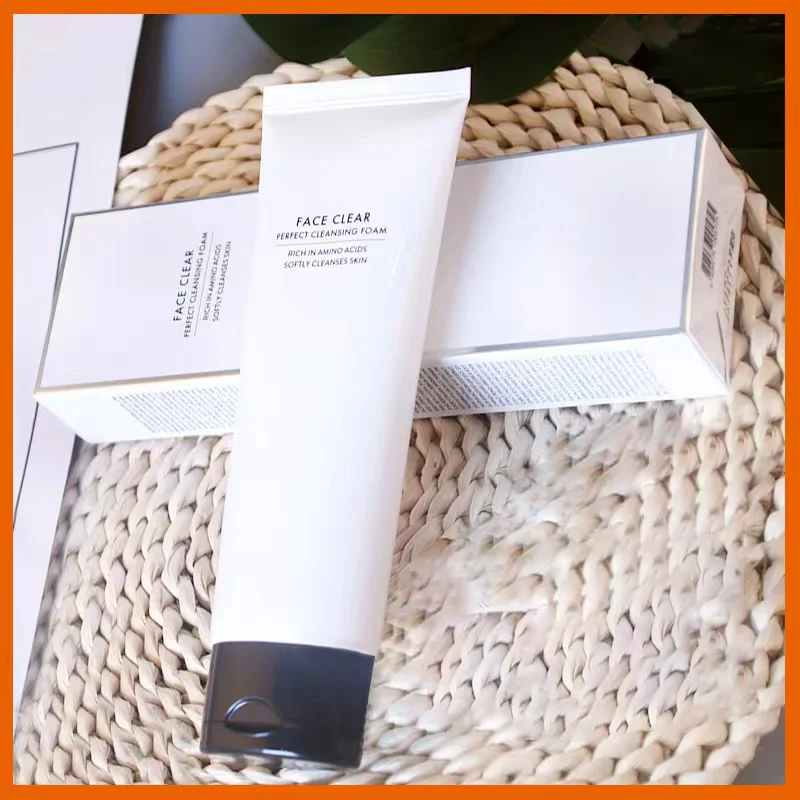 OEM Korean Face Clear Perfect Cleansing Foam Amino acids Moringa Seed Oil Gentle Face Wash Softly Hydrating Foaming Cleanser