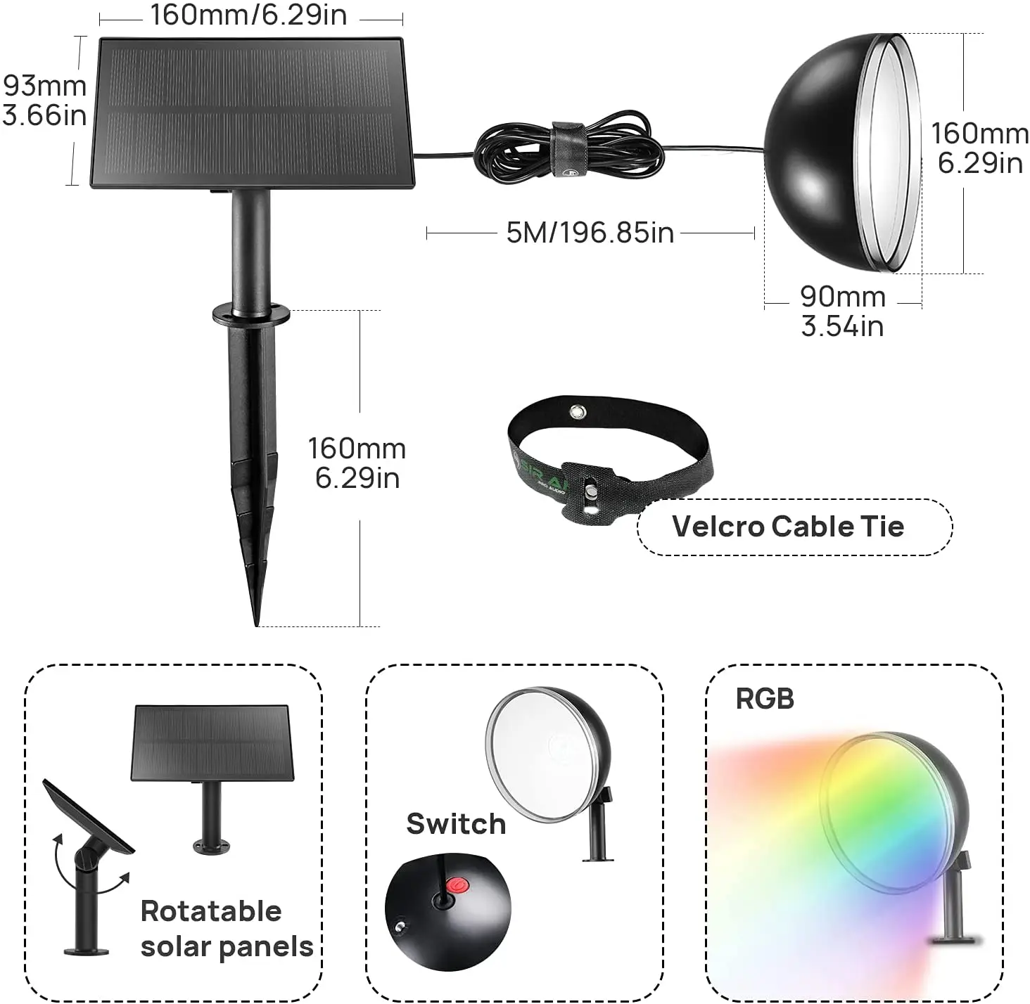 Multi-functional hanging shadow handle lantern lamp waterproof solar outdoor lighting patio decoration lights