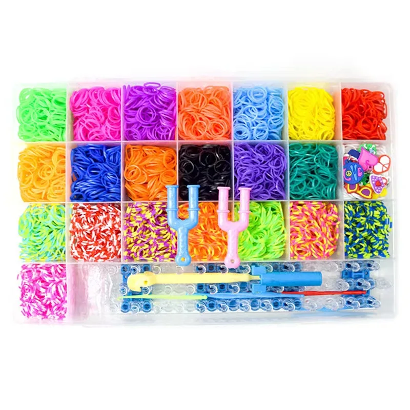 4400+Rubber Band Bracelet Kit with a Metal Crochet Hook,Loom Bands Kit with Accessories for Girls & Boys