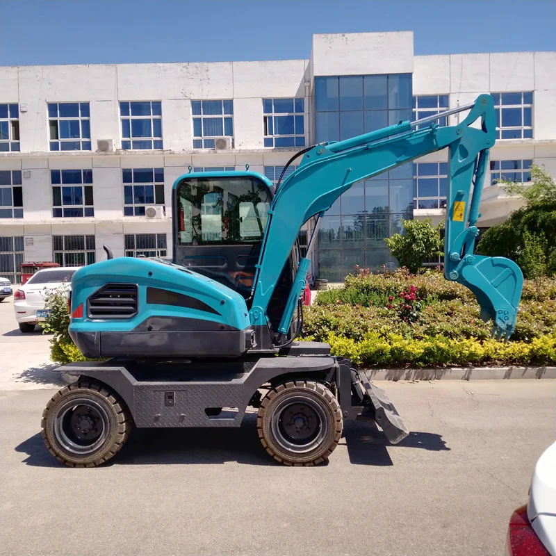 Хит продаж мощный ковш колесный экскаватор строительное оборудование 4 тонны колесные экскаваторы большой емкости