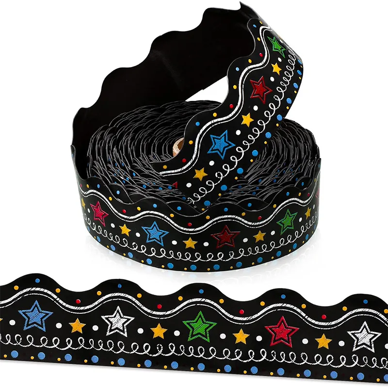 Large Border Rolls Magnetic Classroom Bulletin Board Borders Wide Magnetic Strips Confetti Border for Classroom Decoration